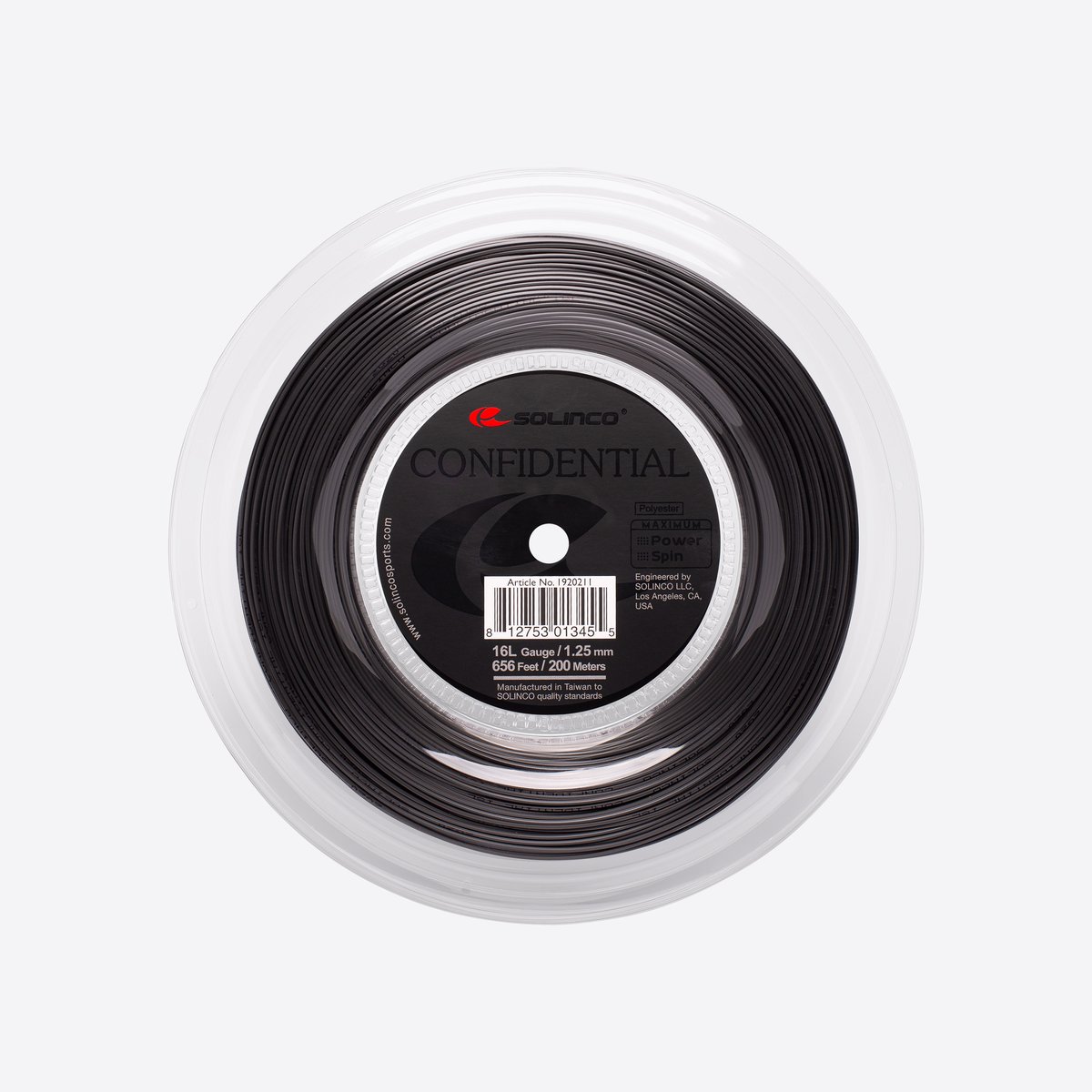 Solinco Confidential — rollo (reel) de encordado