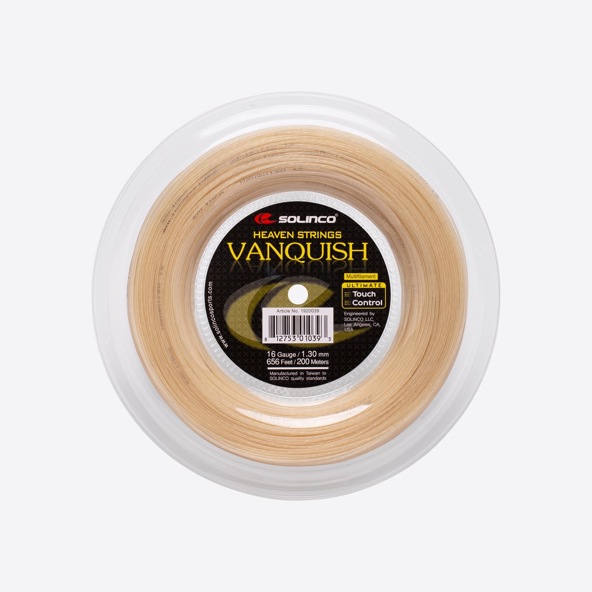 Solinco Vanquish — rollo (reel) de encordado